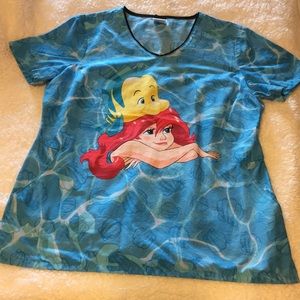 Little Mermaid Scrub Top